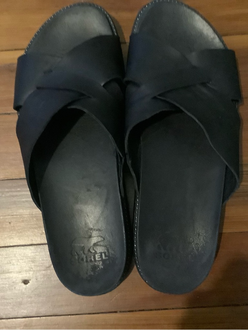 Sorel platform slides with lug/tread sole in GUC